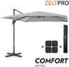 Päikesevari Zeltpro Comfort koos aluse ja kattega, light grey