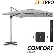 Päikesevari Zeltpro Comfort koos aluse ja kattega, light grey