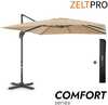 Päikesevari Zeltpro Comfort koos kattega, taupe