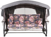 Aiakiik Patio Ravenna, 209 x 132 x 171 cm, must/roosa/hall