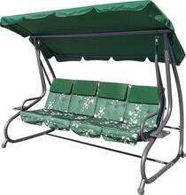 Aiamõõbel Ramiz Huge Garden Swing Seat Braid 2x1, rohelised liblikad