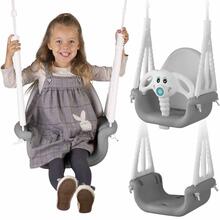 Laste kiik Ricokids 3in1 Teddy, hall/valge
