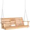 Rippuv pink Outsunny sodo kiik, 150x75x53 cm, naturaalne