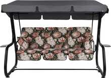 Aiakiik Patio Rimini Black Edition, 222 x 143 x 173 cm, must/roheline/roosa