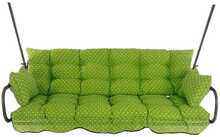 Patjade komplekt Patio Ravenna, 175 x 108 cm, roheline/valge