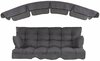 Patjade komplekt kiigele Patio Ravenna H024-07PB, 175 x 108 cm, must/hall