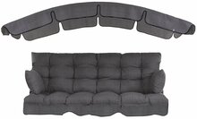 Patjade komplekt kiigele Patio Ravenna H024-07PB, 175 x 108 cm, must/hall