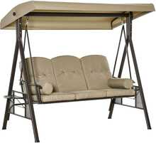 Aiasuupink Outsunny, 3-kohaline, khaki, 116x206x183 cm