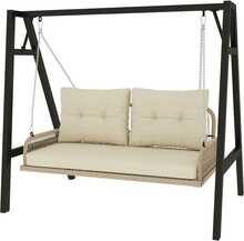 Õues kiikpink Outsunny Hollywood Swing, 115 x 66 x 44 cm, beež