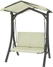Aia kiik Outsunny Hollywood, 150 x 120 x 182 cm, kreemjasvalge