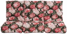 Patjade komplekt kiigele Patio Monte Carlo A101-23PB, 170 x 125 cm, roheline/roosa/mitmevärviline