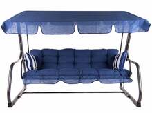 Aia kiiksohva Patio Parma, 209 x 132 x 156 cm, sinine/valge/grafiit