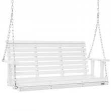 Puidust verandakiik Vevor, 137 cm, valge