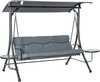 Aiasuupink Outsunny 3-kohaline, 271x125x177 cm, hall/must