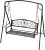 Metallist aiakiik Outsunny 2-le, pronks, 167x123x175 cm