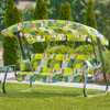 Patjade ja katusekomplekt kiigele Patio Ravenna, 170 cm, roheline/mustriline