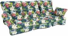 Kiigepadjad Home4you Roma, 108 x 56 x 10 cm, tume lilleline, 3 tk