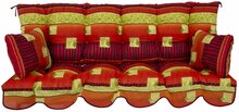 Patjade komplekt Patio Bora, 170 x 100 cm, punane/roheline/oranž