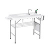 Aiamööbel 4iq Universalus kokkupandav laud riiuliga, 108 x 58 x 92 cm, valge