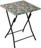 Kokkupandav laud Patio Flower Tropical, 60 x 60 cm, must/mitmevärviline