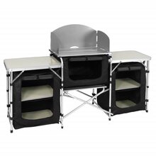 Kokkupandav turismilaud Springos CS0109, 175 x 45 x 110 cm, hõbe/hall