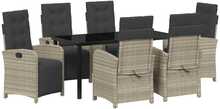 Aia söögikomplekt, 7-osaline, 160 x 80 x 73 cm, must