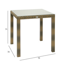 Laualaud Home4You Wicker, 73 x 73 x 71 cm, cappuccino