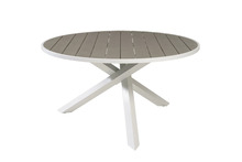 Lauavälilaud Venture Design Parma, ø140 cm, valge/hall