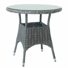 Aialaud Home4you Wicker, 78 x 78 x 65 cm, läbipaistev/pruun
