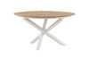 Aiasöögilaud Venture Design Meksika o140 cm, valge/teak