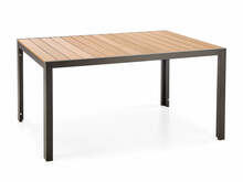 Välimööbli laud Halmar Fierro, 150 x 90 x 74 cm, pruun/must