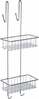 Vannitoa riiul Wenko Caddy, 20 x 70 x 24.5 cm, hõbe