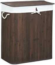 Pesukorv Songmics, 100 L, bambus, pruun