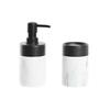 Vannitoa komplekt DKD Home Decor, 7.2 x 7.2 x 16.4 cm, valge must