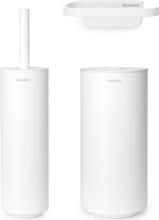 Vannitoa tarvikute komplekt Brabantia MindSet, 3 tk, valge, 13.7 x 0.6 x 37.3 cm