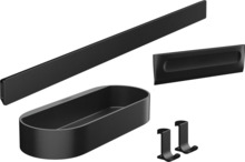 Vannitoa aksessuaaride komplekt Hansgrohe WallStoris, 27967670, must matt