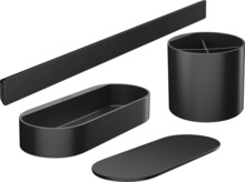 Vannitoa tarvikute komplekt Hansgrohe WallStoris 27968670, must matt
