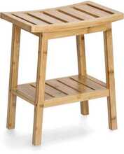 Vannitoa taburet Zeller, 40 x 25 x 46 cm, matt, pruun