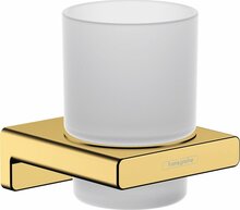 Riputatav klaas hambaharjadele Hansgrohe AddStoris 41749990, 8.1 x 9.4 x 8.1 cm, poleeritud kuld