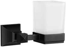 Vannitoa klaas alusega Mexen Dalia 7017338-70, 9.5 x 10 x 13 cm, must