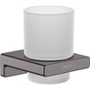 Hambaharja hoidja Hansgrohe AddStoris 41749340, matt klaas, harjatud must kroom