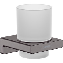 Hambaharja hoidja Hansgrohe AddStoris 41749340, matt klaas, harjatud must kroom