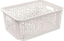 Kandekorv Branq Bamboo, 39.4 x 27.2 x 16.5 cm, valge