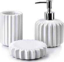 Vannitoakomplekt Bathlab Ferra, 20 x 9 x 22 cm, valge