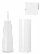Vannitoatarvikute komplekt Brabantia ReNew 280627, 13.6 x 13.6 x 44.5 cm, valge