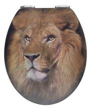 Tualetipott Wenko Lion, 44.5 x 38 cm, 3D pildiga ja pehme sulgumisega