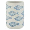 Keraamiline hambaharjatops Wenko Aquamarin 514433, 8 x 11 x 8 cm, sinine/valge