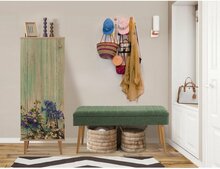 Esikumööblikomplekt Kalune Design Filinta 727 - 1070, 50 x 135 x 38 cm, sonoma tamm/helepruun/roheline