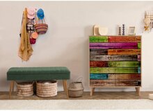 Esikumööblikomplekt Kalune Design Multilux 726 - 1070, 95 x 111 x 36 cm, sonoma tamme/roheline