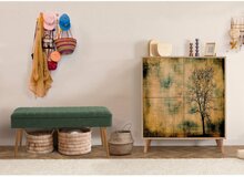 Esikumööblikomplekt Kalune Design Multilux 729 - 1070, 95 x 111 x 36 cm, pruun/roheline